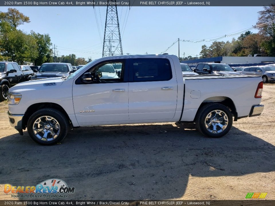 2020 Ram 1500 Big Horn Crew Cab 4x4 Bright White / Black/Diesel Gray Photo #3