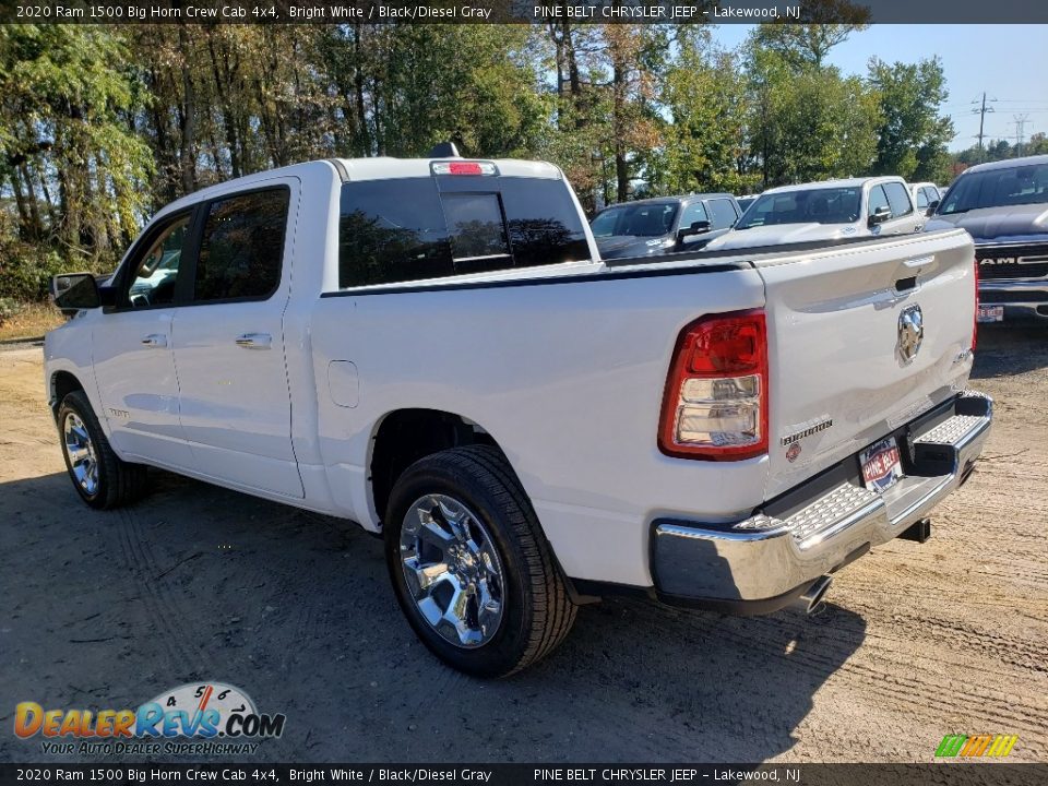 2020 Ram 1500 Big Horn Crew Cab 4x4 Bright White / Black/Diesel Gray Photo #4