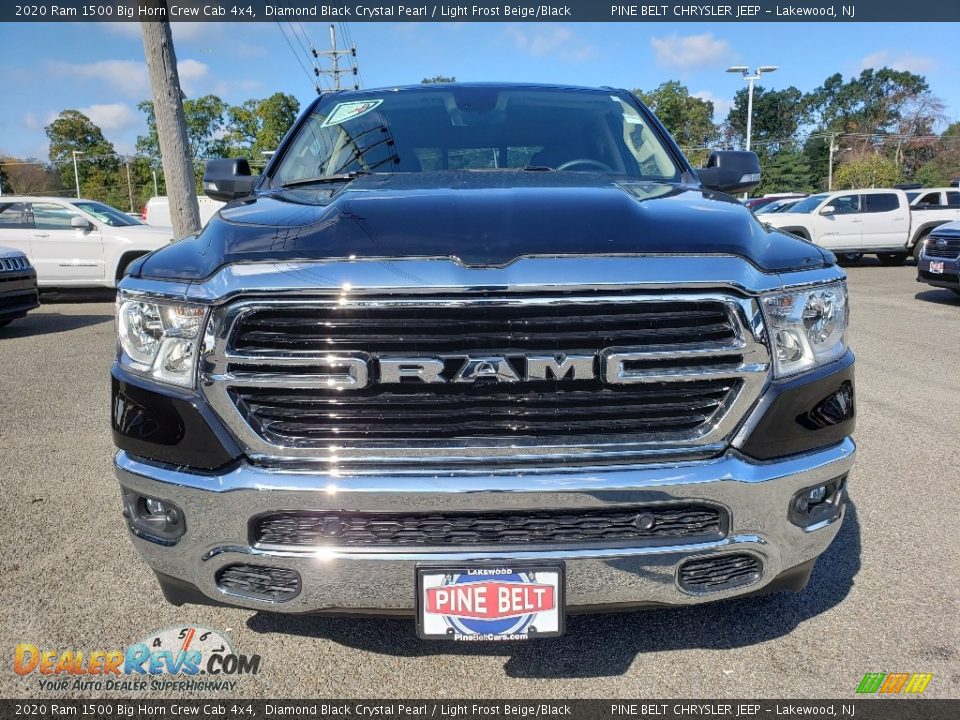 2020 Ram 1500 Big Horn Crew Cab 4x4 Diamond Black Crystal Pearl / Light Frost Beige/Black Photo #2