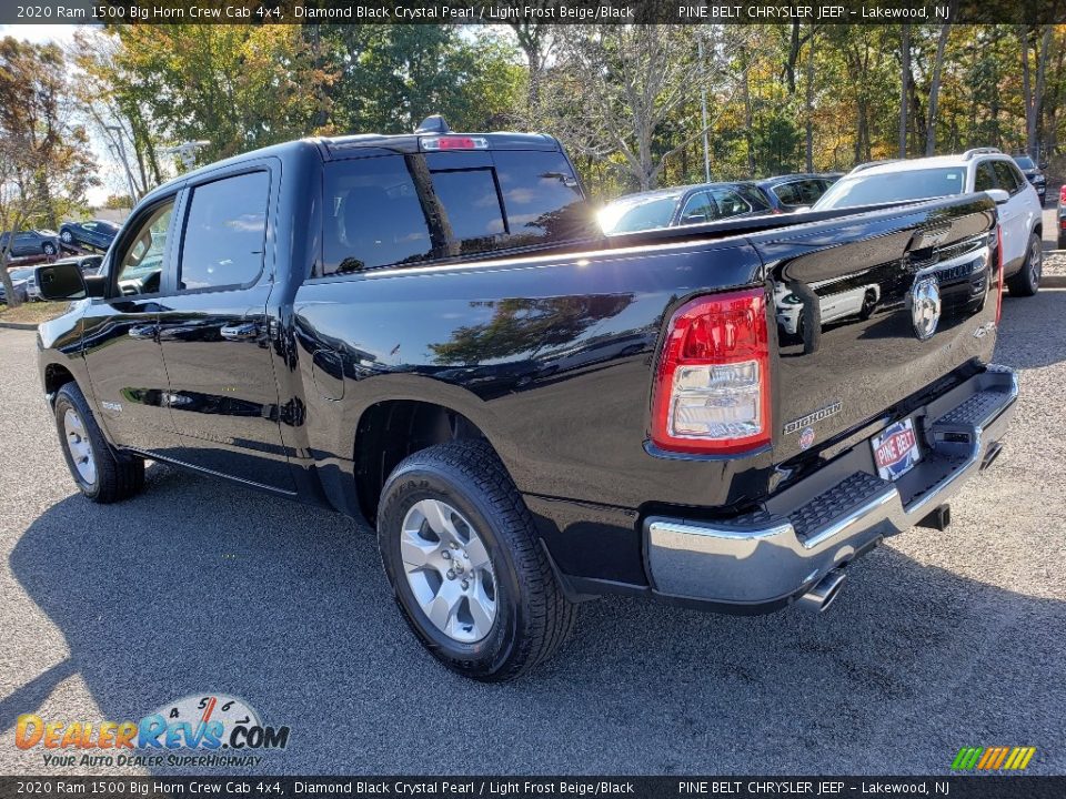 2020 Ram 1500 Big Horn Crew Cab 4x4 Diamond Black Crystal Pearl / Light Frost Beige/Black Photo #4