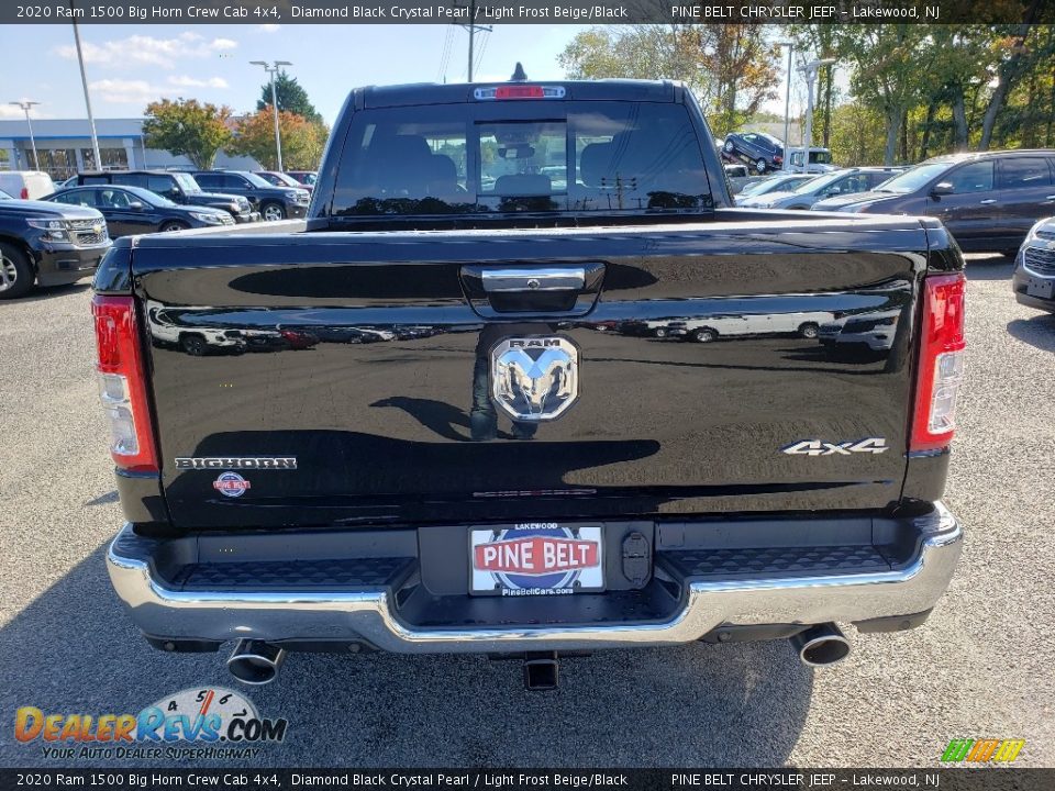 2020 Ram 1500 Big Horn Crew Cab 4x4 Diamond Black Crystal Pearl / Light Frost Beige/Black Photo #5