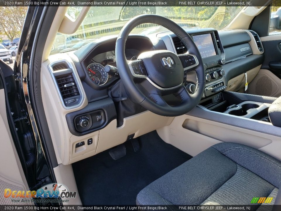 2020 Ram 1500 Big Horn Crew Cab 4x4 Diamond Black Crystal Pearl / Light Frost Beige/Black Photo #7