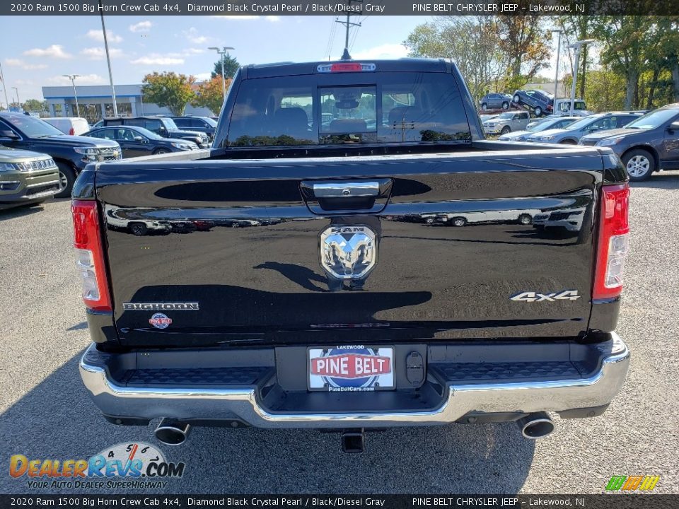 2020 Ram 1500 Big Horn Crew Cab 4x4 Diamond Black Crystal Pearl / Black/Diesel Gray Photo #5