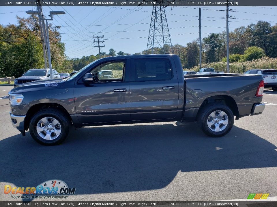 2020 Ram 1500 Big Horn Crew Cab 4x4 Granite Crystal Metallic / Light Frost Beige/Black Photo #3