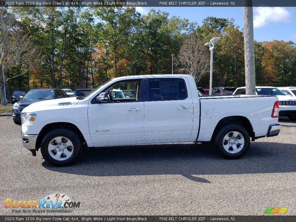 2020 Ram 1500 Big Horn Crew Cab 4x4 Bright White / Light Frost Beige/Black Photo #3