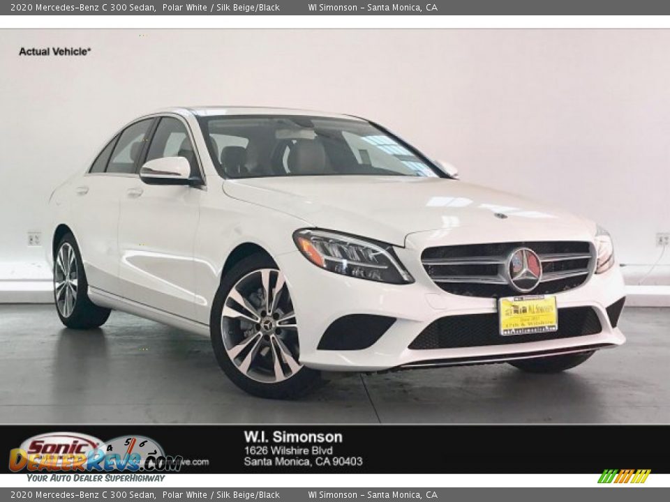 2020 Mercedes-Benz C 300 Sedan Polar White / Silk Beige/Black Photo #1