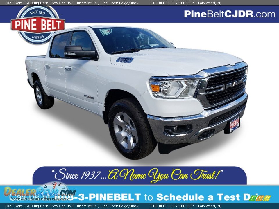 2020 Ram 1500 Big Horn Crew Cab 4x4 Bright White / Light Frost Beige/Black Photo #1