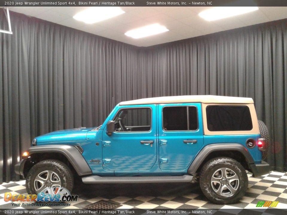 2020 Jeep Wrangler Unlimited Sport 4x4 Bikini Pearl / Heritage Tan/Black Photo #1