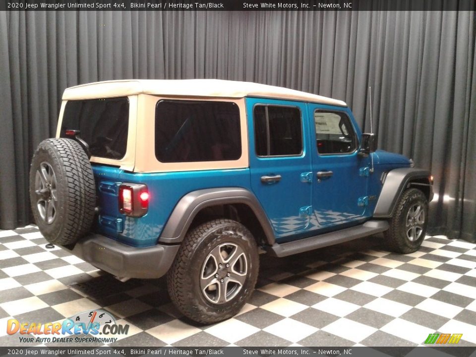 2020 Jeep Wrangler Unlimited Sport 4x4 Bikini Pearl / Heritage Tan/Black Photo #6