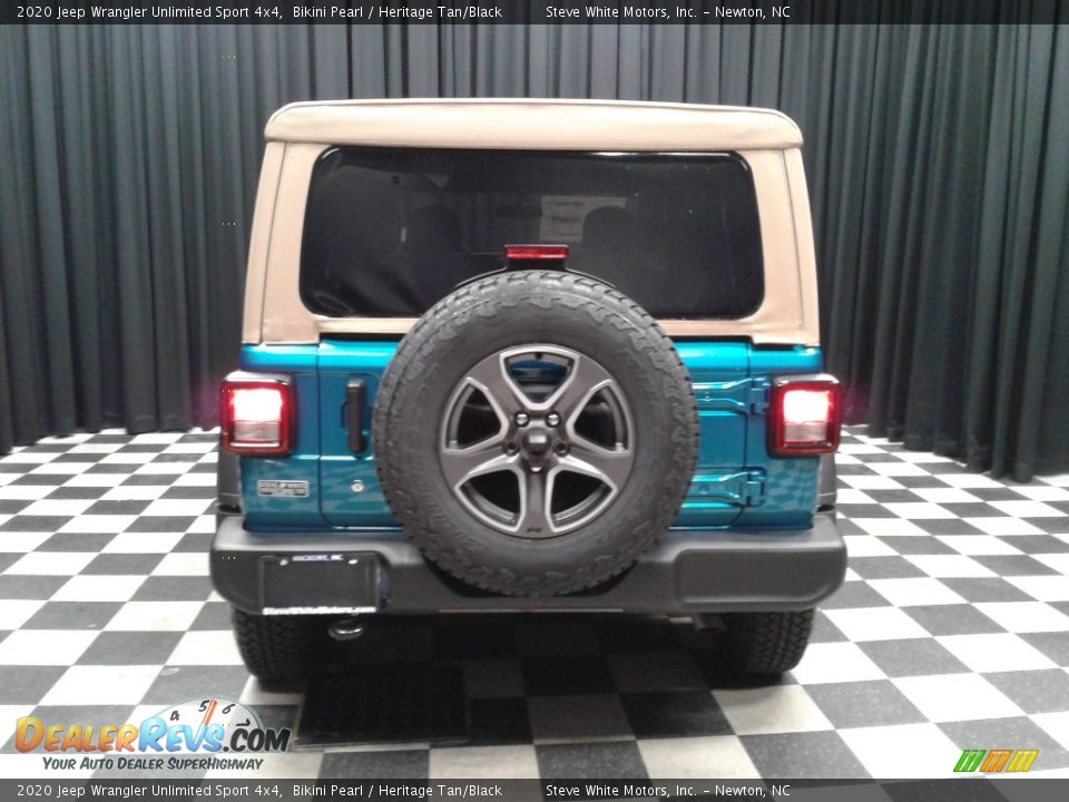 2020 Jeep Wrangler Unlimited Sport 4x4 Bikini Pearl / Heritage Tan/Black Photo #7