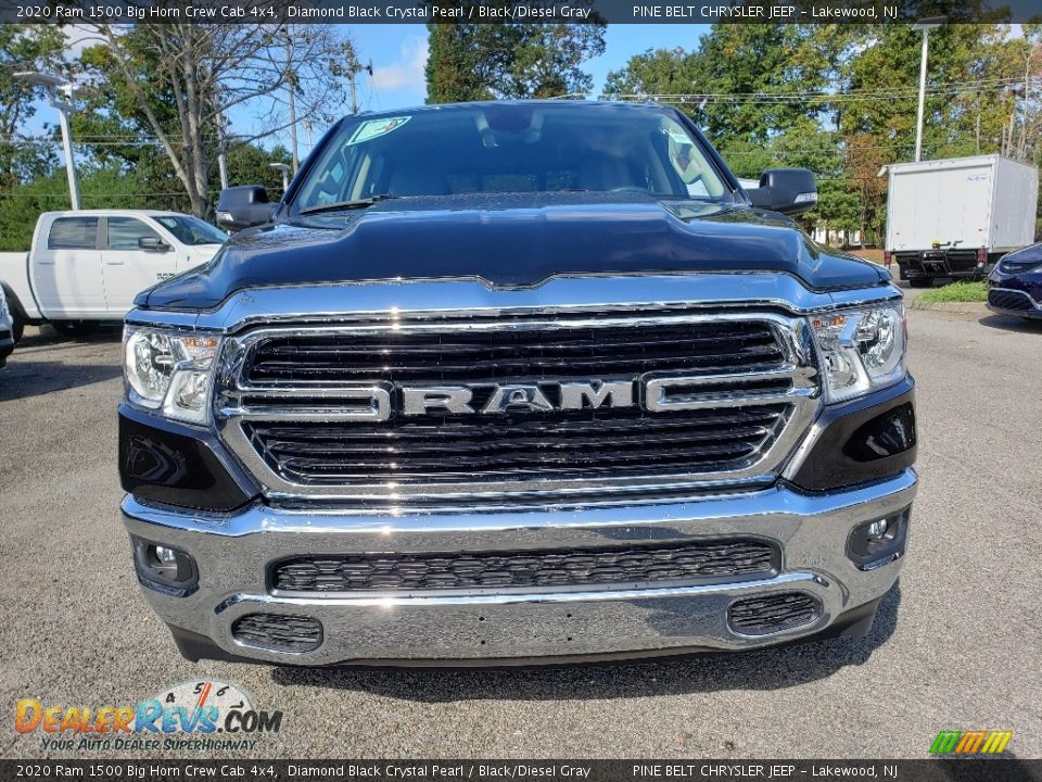 2020 Ram 1500 Big Horn Crew Cab 4x4 Diamond Black Crystal Pearl / Black/Diesel Gray Photo #2