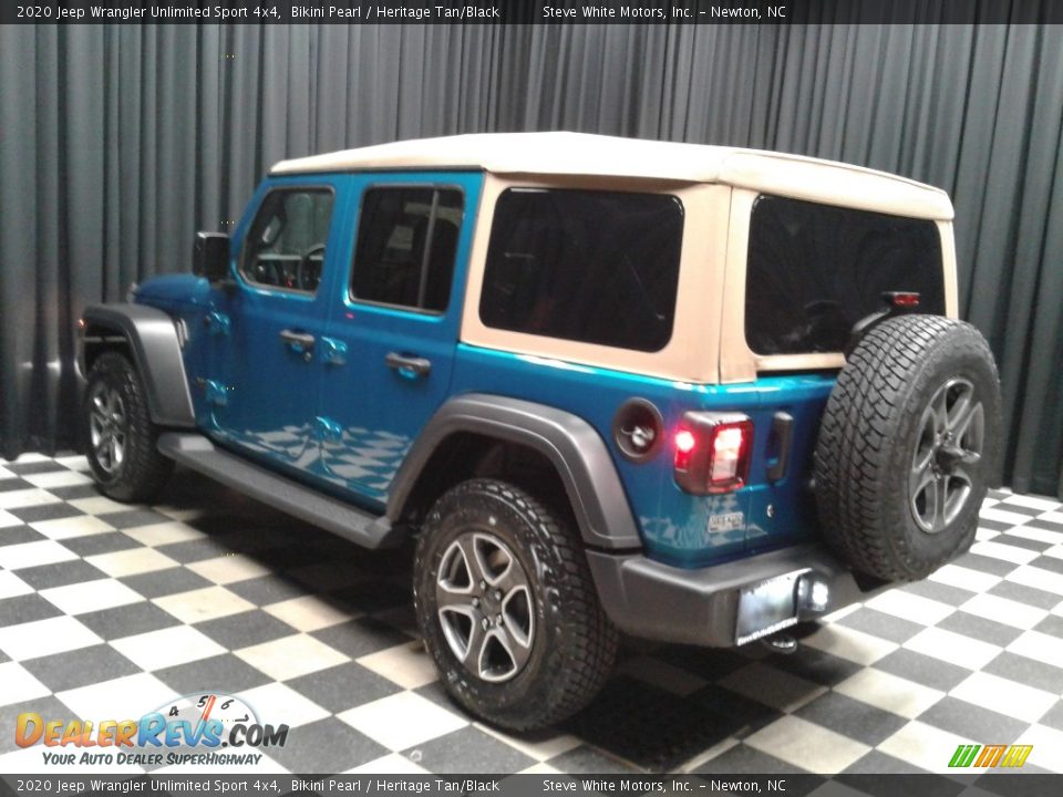 2020 Jeep Wrangler Unlimited Sport 4x4 Bikini Pearl / Heritage Tan/Black Photo #8