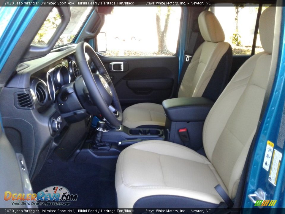 2020 Jeep Wrangler Unlimited Sport 4x4 Bikini Pearl / Heritage Tan/Black Photo #10