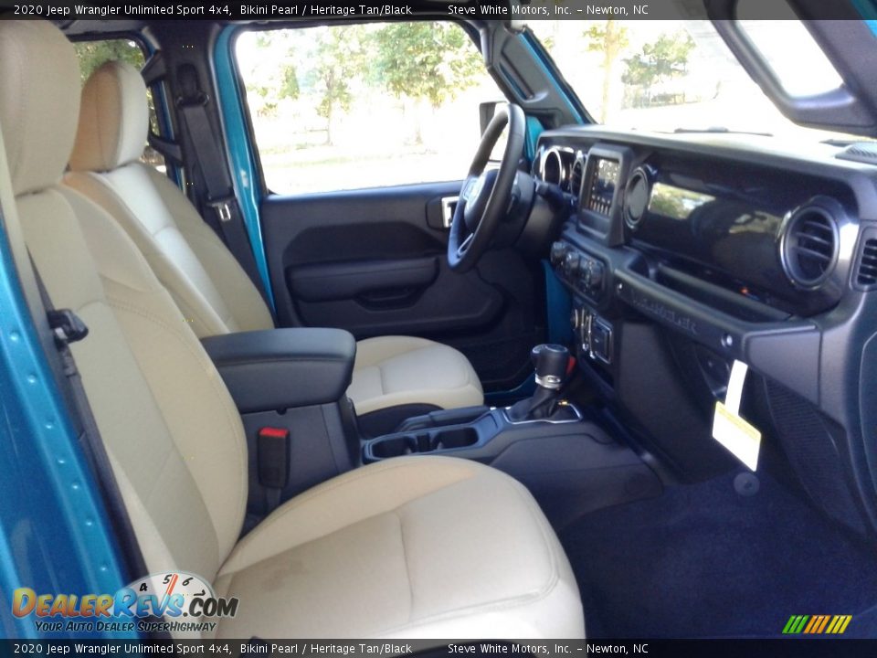 2020 Jeep Wrangler Unlimited Sport 4x4 Bikini Pearl / Heritage Tan/Black Photo #14
