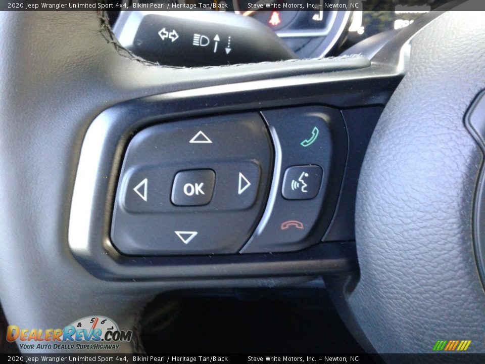 2020 Jeep Wrangler Unlimited Sport 4x4 Bikini Pearl / Heritage Tan/Black Photo #16