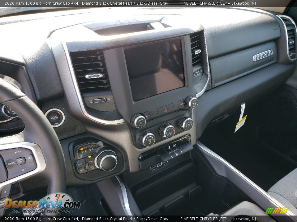 2020 Ram 1500 Big Horn Crew Cab 4x4 Diamond Black Crystal Pearl / Black/Diesel Gray Photo #10