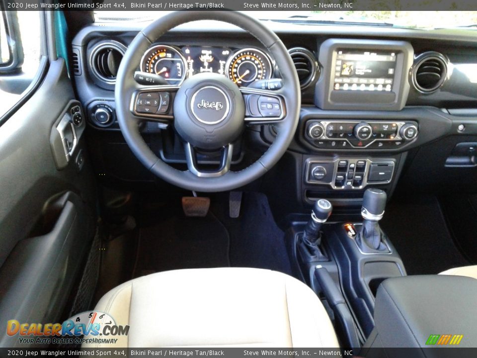 2020 Jeep Wrangler Unlimited Sport 4x4 Bikini Pearl / Heritage Tan/Black Photo #27