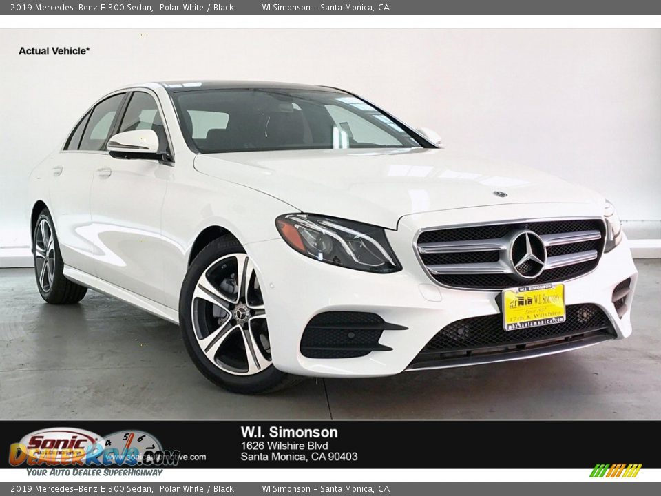 2019 Mercedes-Benz E 300 Sedan Polar White / Black Photo #1