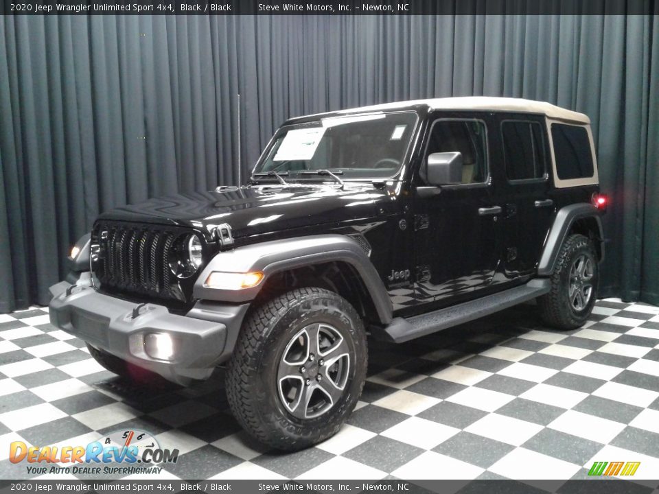 2020 Jeep Wrangler Unlimited Sport 4x4 Black / Black Photo #2