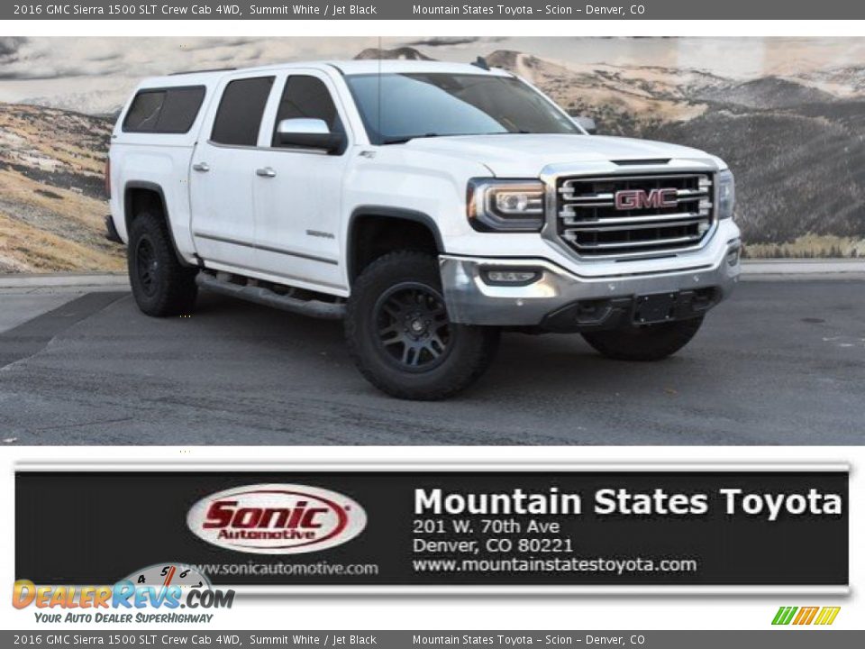 2016 GMC Sierra 1500 SLT Crew Cab 4WD Summit White / Jet Black Photo #1