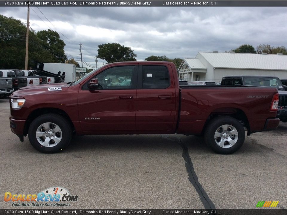 2020 Ram 1500 Big Horn Quad Cab 4x4 Delmonico Red Pearl / Black/Diesel Gray Photo #6