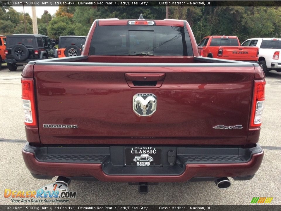 2020 Ram 1500 Big Horn Quad Cab 4x4 Delmonico Red Pearl / Black/Diesel Gray Photo #8