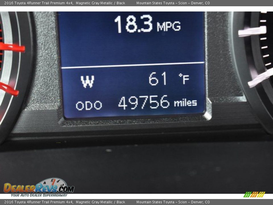 2016 Toyota 4Runner Trail Premium 4x4 Magnetic Gray Metallic / Black Photo #12
