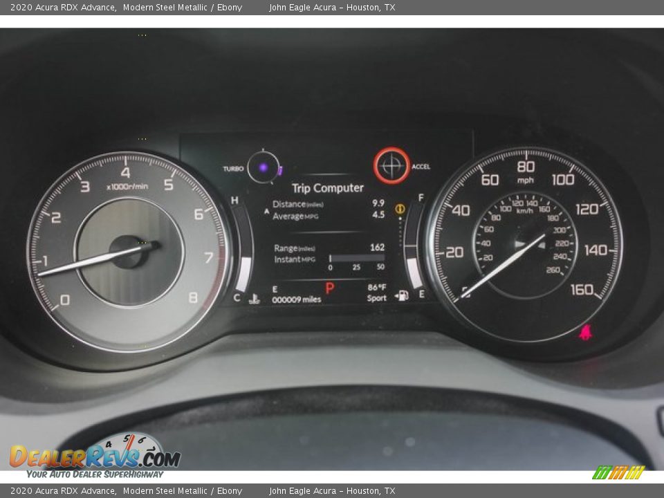 2020 Acura RDX Advance Modern Steel Metallic / Ebony Photo #36