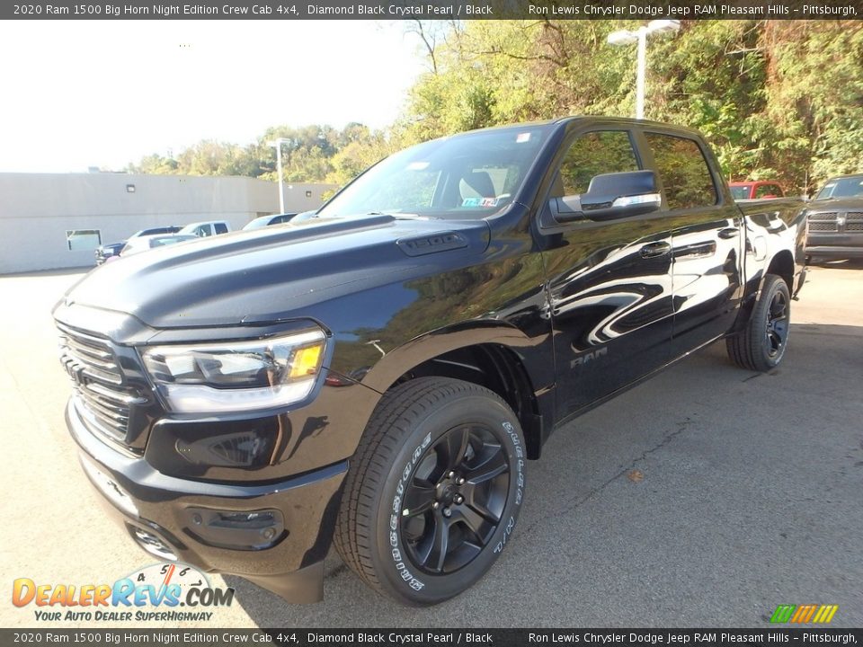 2020 Ram 1500 Big Horn Night Edition Crew Cab 4x4 Diamond Black Crystal Pearl / Black Photo #1