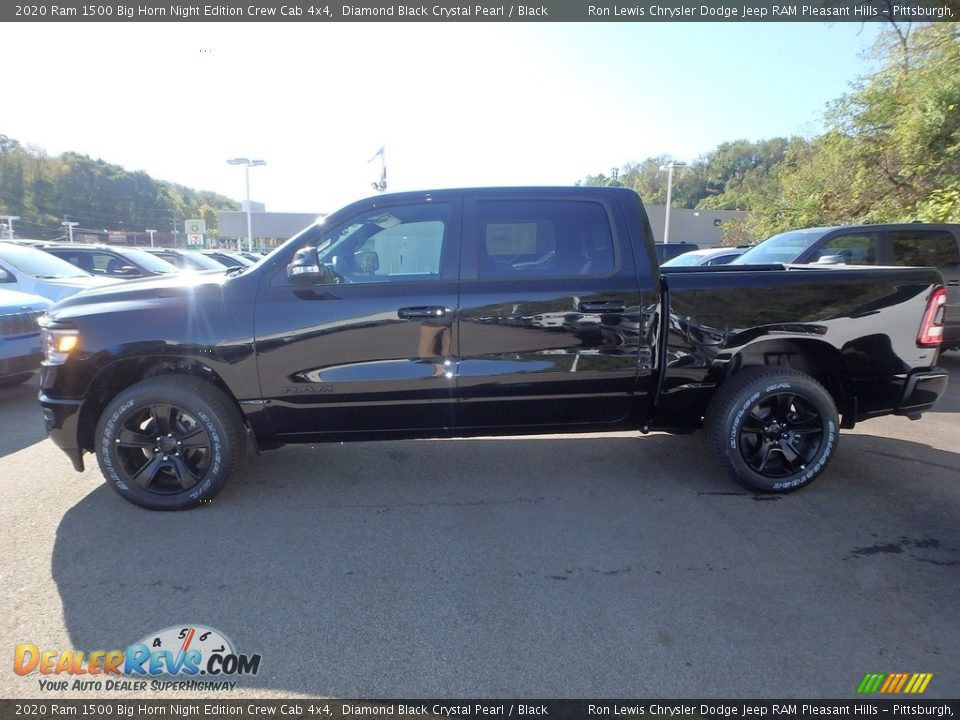 2020 Ram 1500 Big Horn Night Edition Crew Cab 4x4 Diamond Black Crystal Pearl / Black Photo #2