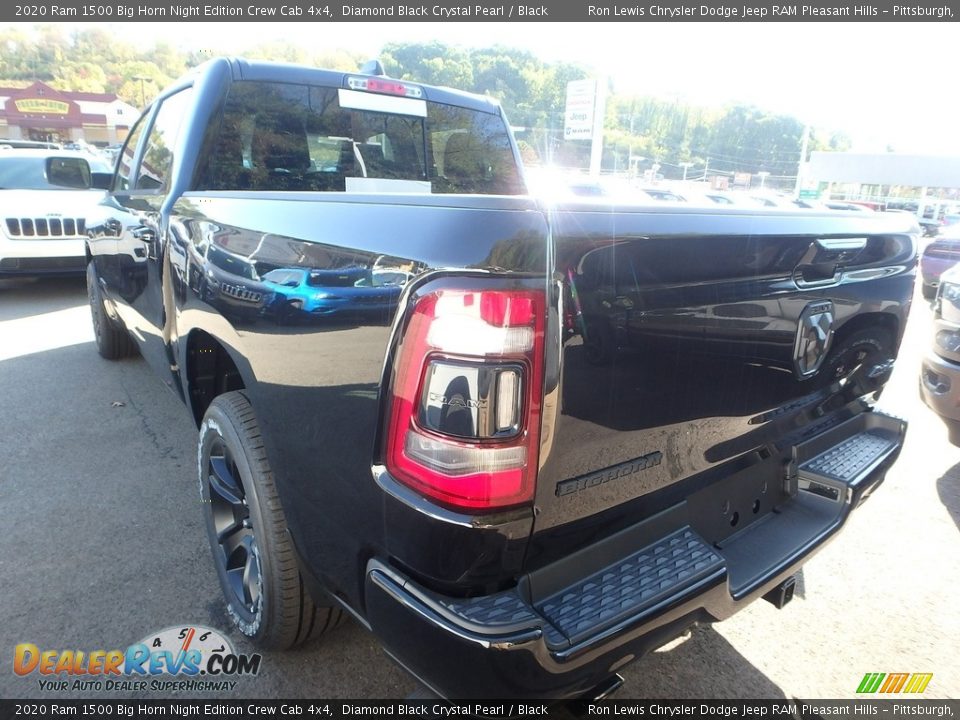 2020 Ram 1500 Big Horn Night Edition Crew Cab 4x4 Diamond Black Crystal Pearl / Black Photo #3