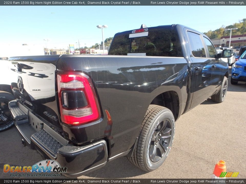 2020 Ram 1500 Big Horn Night Edition Crew Cab 4x4 Diamond Black Crystal Pearl / Black Photo #6