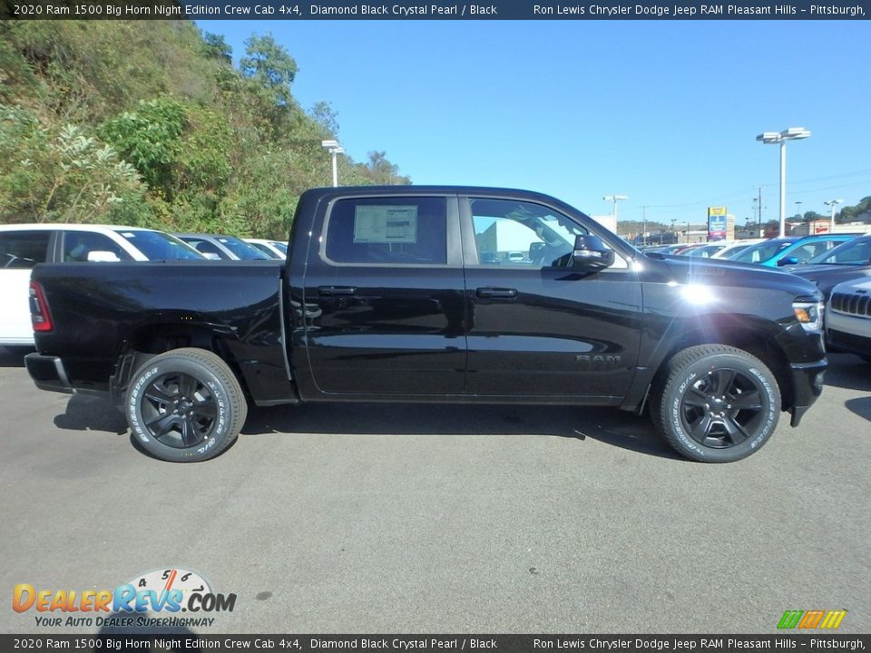 2020 Ram 1500 Big Horn Night Edition Crew Cab 4x4 Diamond Black Crystal Pearl / Black Photo #7