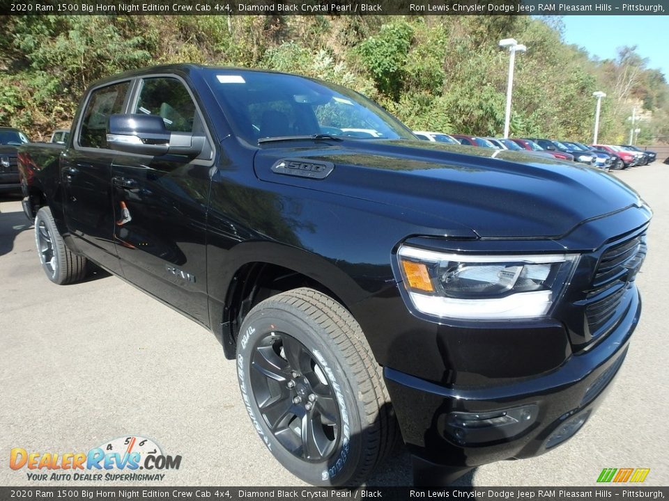 2020 Ram 1500 Big Horn Night Edition Crew Cab 4x4 Diamond Black Crystal Pearl / Black Photo #8