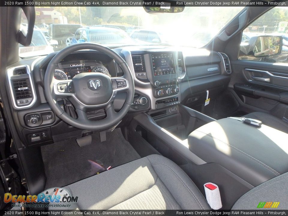 2020 Ram 1500 Big Horn Night Edition Crew Cab 4x4 Diamond Black Crystal Pearl / Black Photo #13