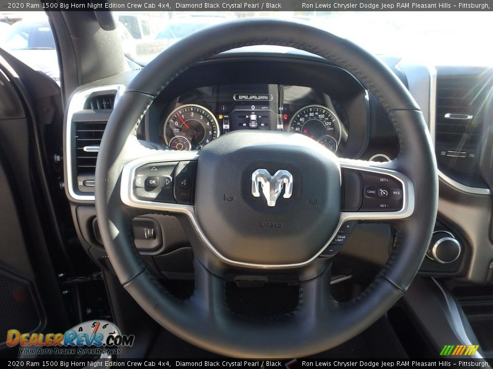 2020 Ram 1500 Big Horn Night Edition Crew Cab 4x4 Diamond Black Crystal Pearl / Black Photo #18