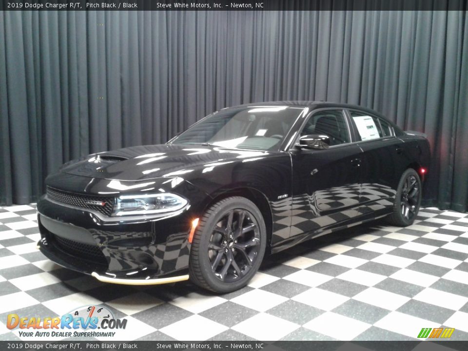 2019 Dodge Charger R/T Pitch Black / Black Photo #2