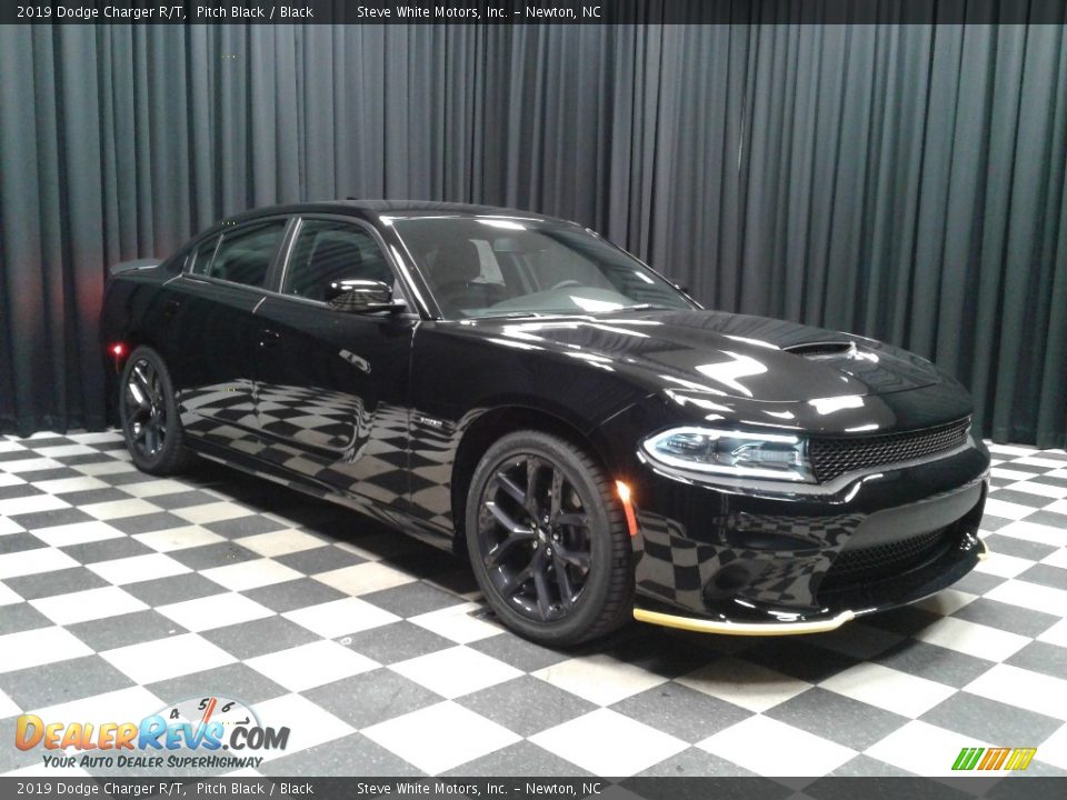 2019 Dodge Charger R/T Pitch Black / Black Photo #4