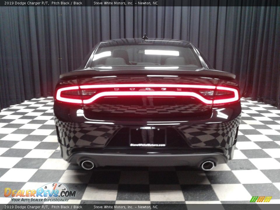 2019 Dodge Charger R/T Pitch Black / Black Photo #7