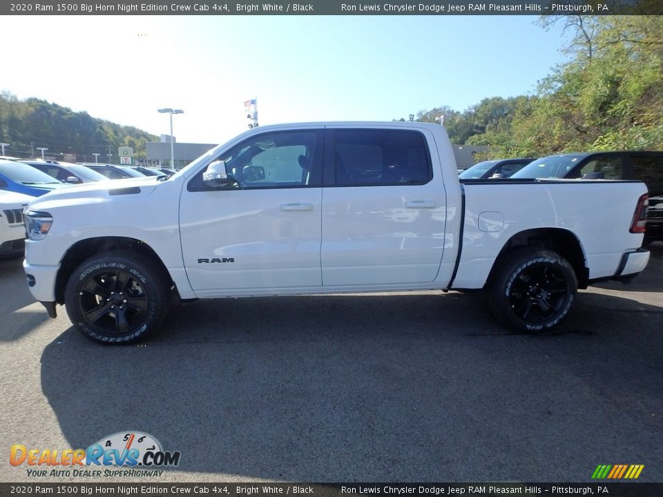 2020 Ram 1500 Big Horn Night Edition Crew Cab 4x4 Bright White / Black Photo #2