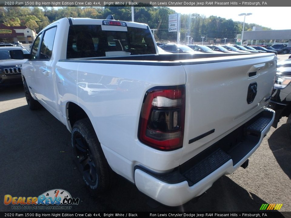 2020 Ram 1500 Big Horn Night Edition Crew Cab 4x4 Bright White / Black Photo #3