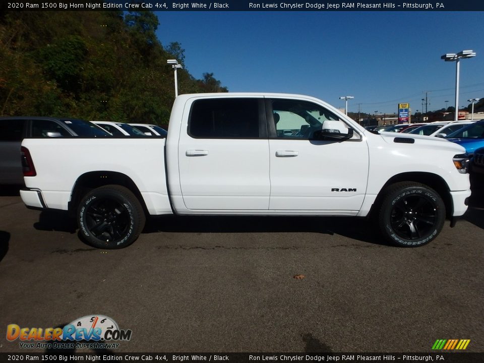 2020 Ram 1500 Big Horn Night Edition Crew Cab 4x4 Bright White / Black Photo #7