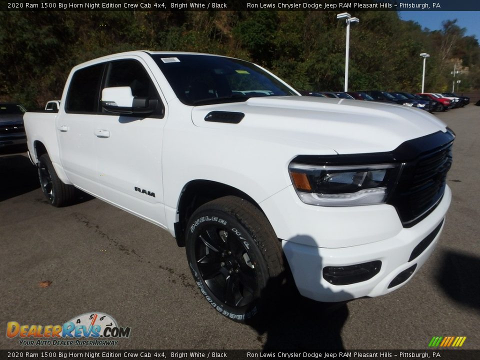 2020 Ram 1500 Big Horn Night Edition Crew Cab 4x4 Bright White / Black Photo #8