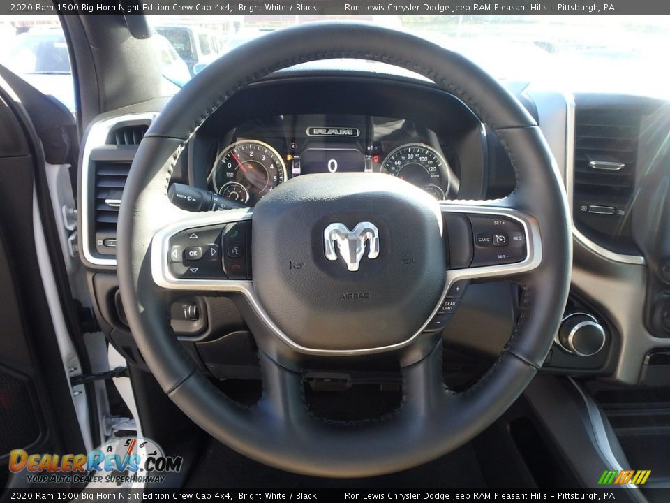 2020 Ram 1500 Big Horn Night Edition Crew Cab 4x4 Bright White / Black Photo #18