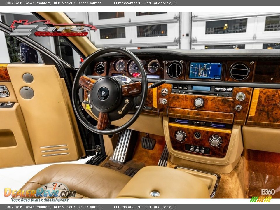 2007 Rolls-Royce Phantom Blue Velvet / Cacao/Oatmeal Photo #25