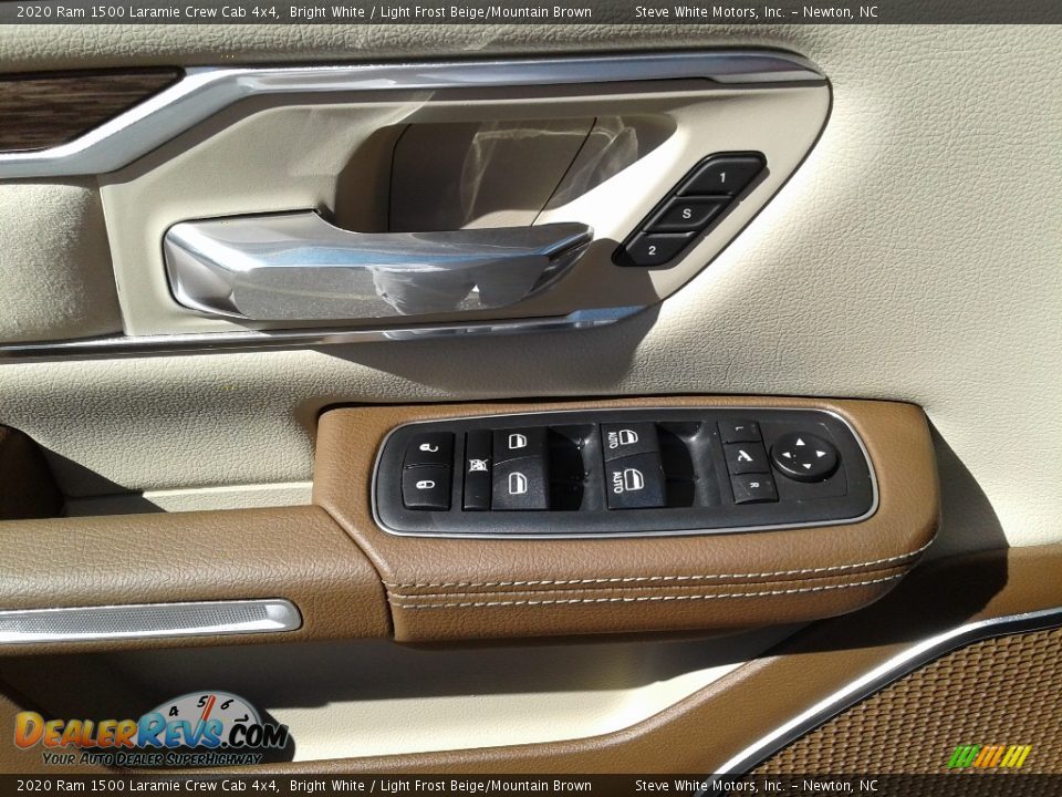 2020 Ram 1500 Laramie Crew Cab 4x4 Bright White / Light Frost Beige/Mountain Brown Photo #9