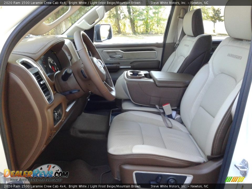 2020 Ram 1500 Laramie Crew Cab 4x4 Bright White / Light Frost Beige/Mountain Brown Photo #10