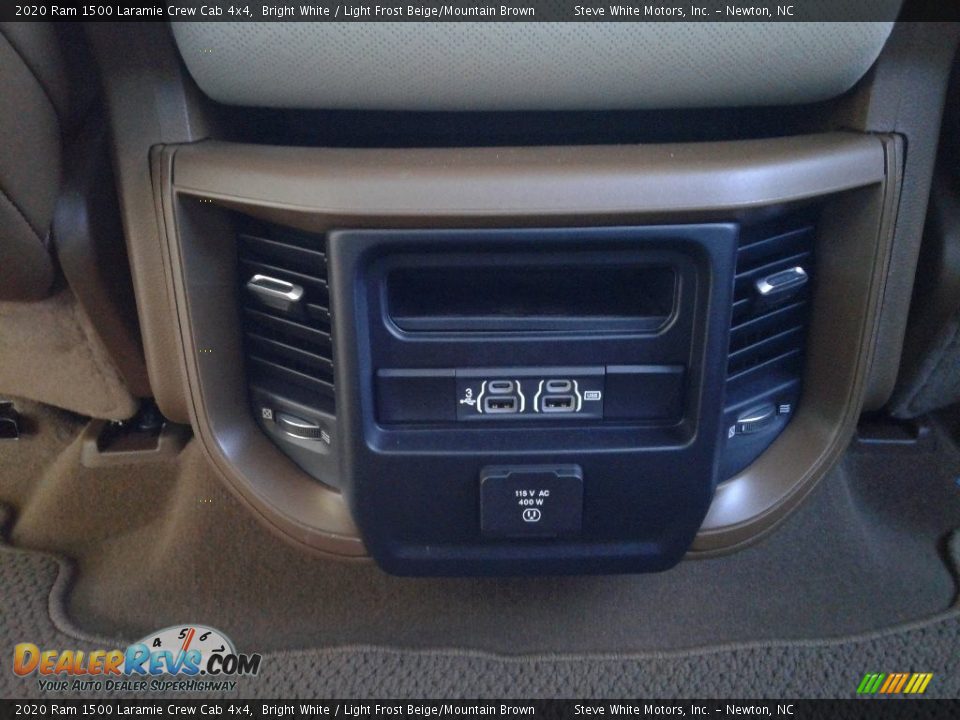 2020 Ram 1500 Laramie Crew Cab 4x4 Bright White / Light Frost Beige/Mountain Brown Photo #13