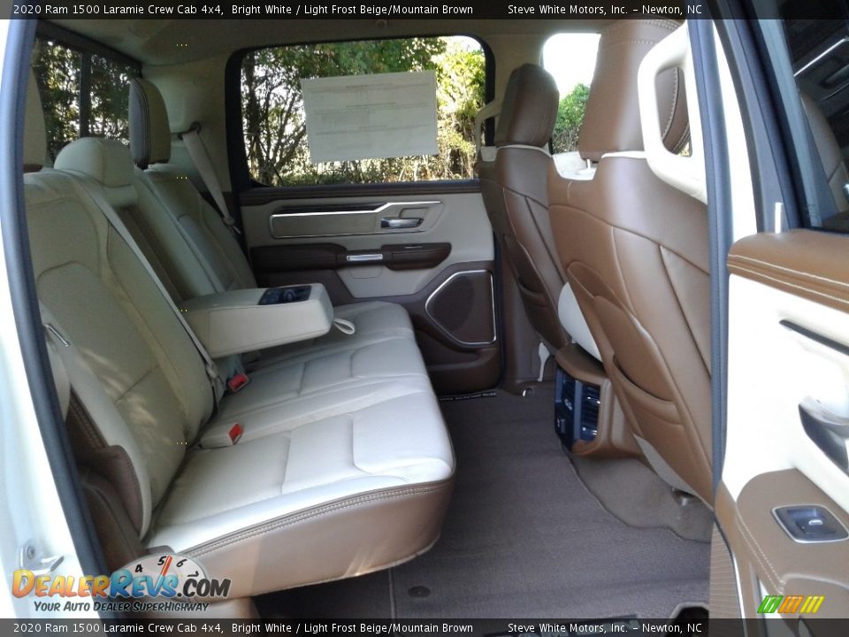 2020 Ram 1500 Laramie Crew Cab 4x4 Bright White / Light Frost Beige/Mountain Brown Photo #14