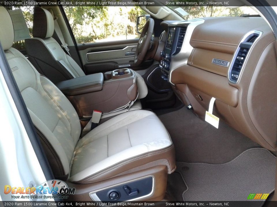 2020 Ram 1500 Laramie Crew Cab 4x4 Bright White / Light Frost Beige/Mountain Brown Photo #15